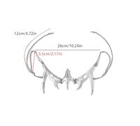 RAFGALDEX Unregelmäßige Partymaske, Metallohrringe, Damen Herren Schmuck | Gothic Punk Mechanische Alien Fluid Gesicht Ornament für Frauen Männer Party Halloween Schmuck Zubehör