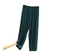 RAFYZY Leichte Pyjamahose für Herren - Bequeme, weiche Schlaf- & Loungehose für Herren PJ Sleep Jogger,Dark Green,5XL