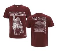 Rage Against The Machine T Shirt BOLA Album Cover Nue offiziell Herren Maroon M