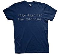 Rage Against The Machine T Shirt Original Logo Nue offiziell Herren Navy Blau L