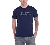 Rage Against The Machine T Shirt Original Logo Nue offiziell Herren Navy Blau L