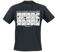 Rage Against The Machine T-Shirt Post No Bills Band Logo Offizielles Herren Schwarz Größe L