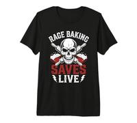 Rage Baking Saves Live Fun Metalhead Stress Baker Hardcore Premium T-Shirt