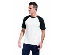 Raglan Baseball T-Shirt Herren, Schwarz-Weiß, L
