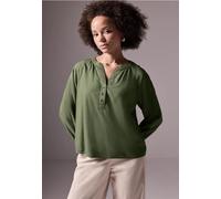 Street One Studio Damen F345143 Raglan-Bluse in Unifarbe Laurel Green 46
