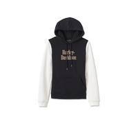 Raglan Hoodie Harley Black Cloud Dancer Damen Sweatshirt, XL XL schwarz weiß