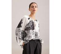 Raglanbluse mit Schleifendetails aus Satin Weiß 38 (60.849880-0003-38)
