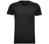 Ragman Herren 2 T-Shirt Doppelpack Bodyfit mit V-Ausschnitt, Schwarz, S