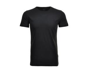 RAGMAN Body Fit T-Shirt Rundhals Doppelpack schwarz, Einfarbig