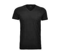 RAGMAN Body Fit T-Shirt V-Ausschnitt Doppelpack schwarz, Einfarbig