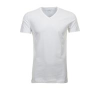 RAGMAN Herren 2 T-Shirt Doppelpack Bodyfit mit V-Ausschnitt Weiss-006, M