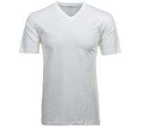RAGMAN Regular Fit T-Shirt V-Ausschnitt Doppelpack weiss, Einfarbig
