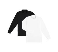 RAGMAN Herren 2 Stehkragenshirt Doppelpack, Langarm