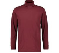 Rollkragenshirt RAGMAN, Herren, Gr. M, rot (barolo, 684), Baumwolle, klassisch, regular fit, hoch geschlossener Ausschnitt, Langarm, Shirts (69861868-M) barolo, 684
