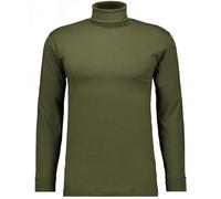 RAGMAN Herren Basic Rollkragenshirt Langarm Dunkelgrün-393, S