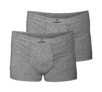 RAGMAN Herren Boxershorts, 2er Pack - Unterwäsche, Unterhose, Baumwollmischung, Logo, einfarbig Grau S