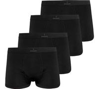 RAGMAN Herren Boxershorts, 4er Pack - Unterwäsche, Unterhose, Baumwollmischung, Logo, einfarbig S Schwarz