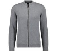 RAGMAN Herren Cardigan mit feiner Struktur, Baumwolle/Kaschmir XL, Mittelgrau-015