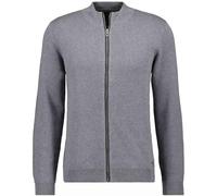RAGMAN Herren Cardigan mit feiner Struktur, Baumwolle/Kaschmir XXL, Mittelgrau-015