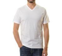 Ragman Herren Doppelpack - 2 T-Shirts Long & Tall mit V-Ausschnitt , Weiß , 3XL