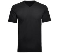 RAGMAN T-Shirt Herren Regular Fit V-Ausschnitt Baumwolle schwarz, 4XL