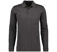 Ragman Herren Softknit-Polo Langarm, Anthrazit, 6XL