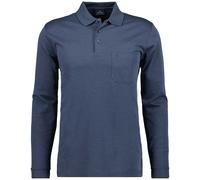 Ragman Longsleeve-Poloshirt Regular Fit Einfarbig Dunkelblau