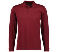 Größe 5XL Ragman Herren Poloshirt langarm Softknit rot 540291