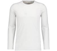 RAGMAN Regular Fit Longsleeve weiss, Einfarbig