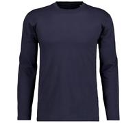 Ragman Herren Langarm-Shirt Rundhals Regular Fit Einfarbig Marine-070 Größe S
