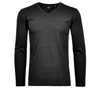 RAGMAN Herren Langarm-Shirt V-Neck Schwarz-009, XXL
