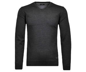 RAGMAN Herren Merino-Pullover V-Ausschnitt (DE/NL/SE/PL, Alphanumerisch, XL, Regular, Regular, Anthrazit-019)