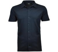 RAGMAN Herren Pima-Hemd Kurzarm Dunkelblau-711, XL