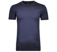 Ragman T-Shirt Pima Rundhals mit Bündchen Kurzarm Regular Fit Blau XXL