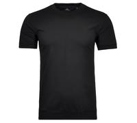 Ragman Herren T-Shirt Regular Fit Rundhals Einfarbig Schwarz 3XL