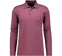 RAGMAN Herren Poloshirt Langarm M, Weinrot-061