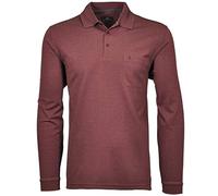 RAGMAN Regular Fit Longsleeve Poloshirt bordeaux, Einfarbig