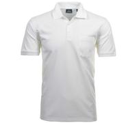 RAGMAN Herren RAGMAN Kurzarm Softknit Poloshirt S, Weiss