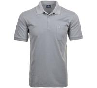 RAGMAN Herren RAGMAN Kurzarm Softknit Poloshirt Medium, Silbergrau-021