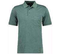RAGMAN Herren Poloshirt - Oberteil, Softknit-Polo, Baumwollmischung, Brusttasche, Knopfleiste, kurz, einfarbig, grün, 6XL Grün
