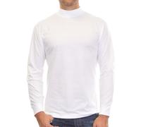 RAGMAN Herren RAGMAN Stehkragenshirt langarm Gr. 5XL, Weiss-006