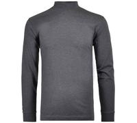Stehkragenshirt RAGMAN, Herren, Gr. XL, grau (anthrazit), Baumwolle, klassisch, regular fit, hoch geschlossener Ausschnitt, Langarm, Shirts (089654-XL) anthrazit
