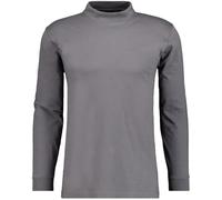 Ragman Herren Longsleeve Regular Fit Einfarbig Grau Größe XL