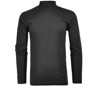 Stehkragenshirt langarm - Farbe - schwarz - Größe - XXL