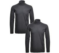 Rollkragenshirt RAGMAN, Herren, Gr. S, grau (anthrazit), Baumwolle, regular fit, hoch geschlossener Ausschnitt, Shirts (88802061-S) anthrazit