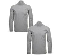 Rollkragenshirt RAGMAN "Set:", Herren, Gr. L, grau (grau, melange), Jersey, Baumwolle, regular fit, Shirts (95942411-L) grau, melange