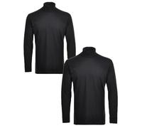 RAGMAN Herren Rollkragen T-Shirt Basic, Doppelpack Schwarz-009, XXL