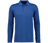 RAGMAN Herren Softknit-Polo Fineliner, Langarm Blau-Melange-765, L