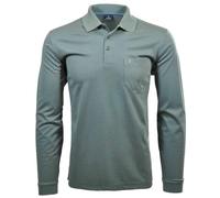Ragman Herren Softknit-Polo Fineliner, Langarm,M,Schilf