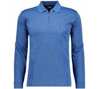 RAGMAN Herren Softknit-Polo Fineliner mit Reissverschluss Blau-Melange-765, L